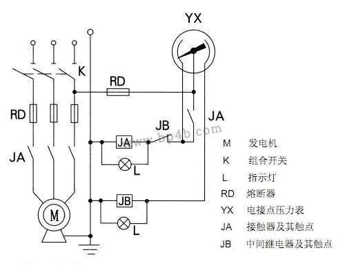 電接點壓力表接線電路圖